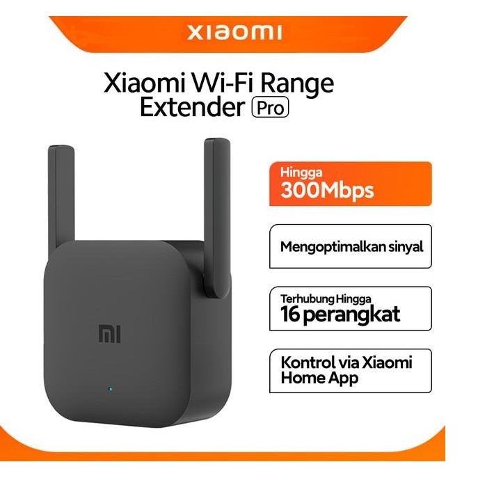Xiaomi R03 High Power Penguat Signal Wireless WiFi Range Extender Pro Repeater 300Mbps 2 Antena V