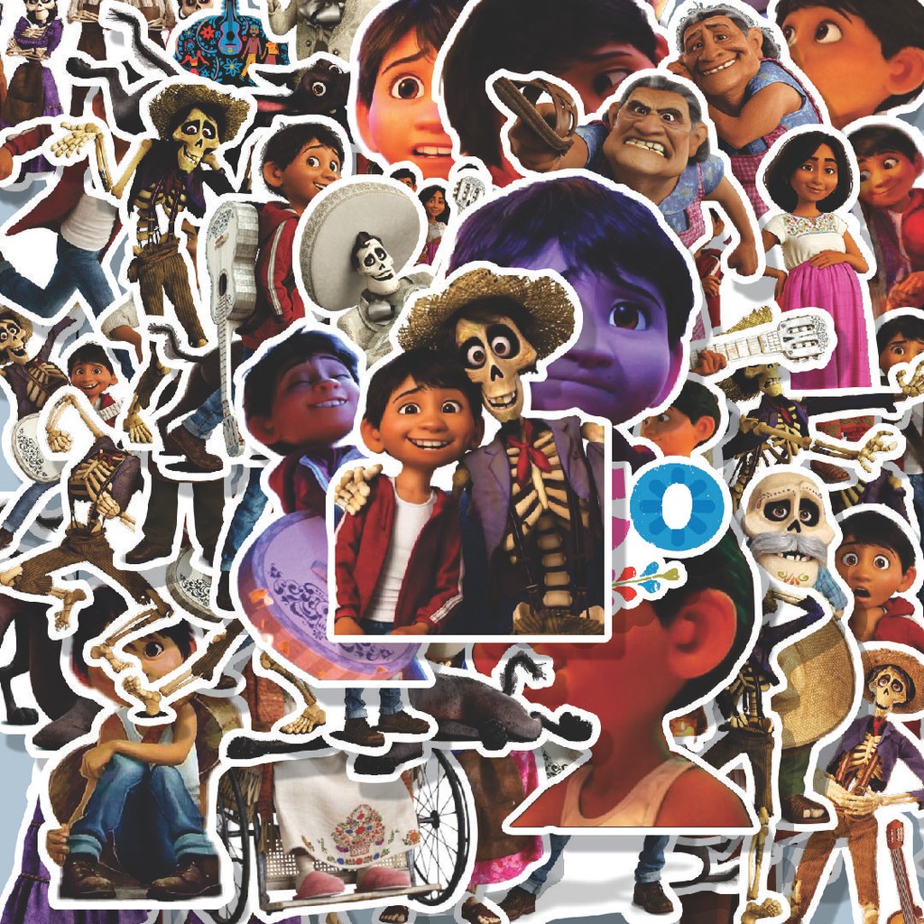 

100PCS Lucu Stiker Kartun Coco Stiker Aesthetic Stiker Anti Air Stikers Berperekat Waterproof sticker decal buat Motor Helm Buku Journal Koper Casing HP Laptop Botol Minum Hadiah anak