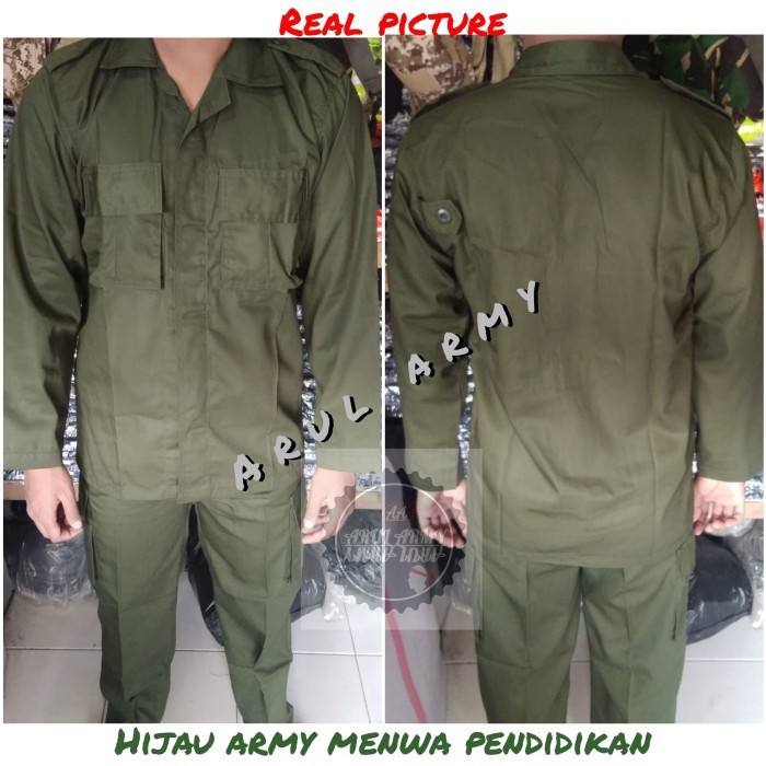 SERAGAM MENWA HIJAU PDL BAJU SERAGAM SETELAN PDL MENWA PENDIDIKAN MAHASISWA TNI POLRI DLL MURAH BERK