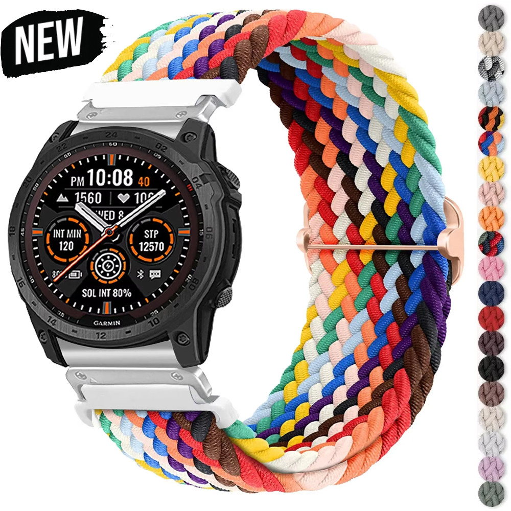 Nylon Loop Strap For Garmin Fenix 8/7/6 Pro/5 Plus 20 22 26MM Quickfit Bracelet Band For Garmin Watc