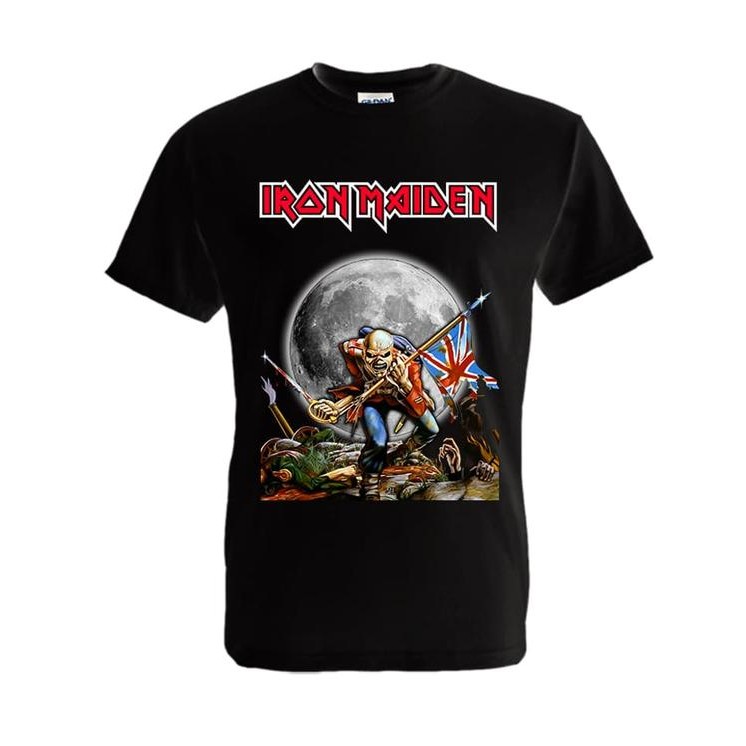 (COD) Kaos Iron Maiden - Iron Maiden Trooper - Hitam, M