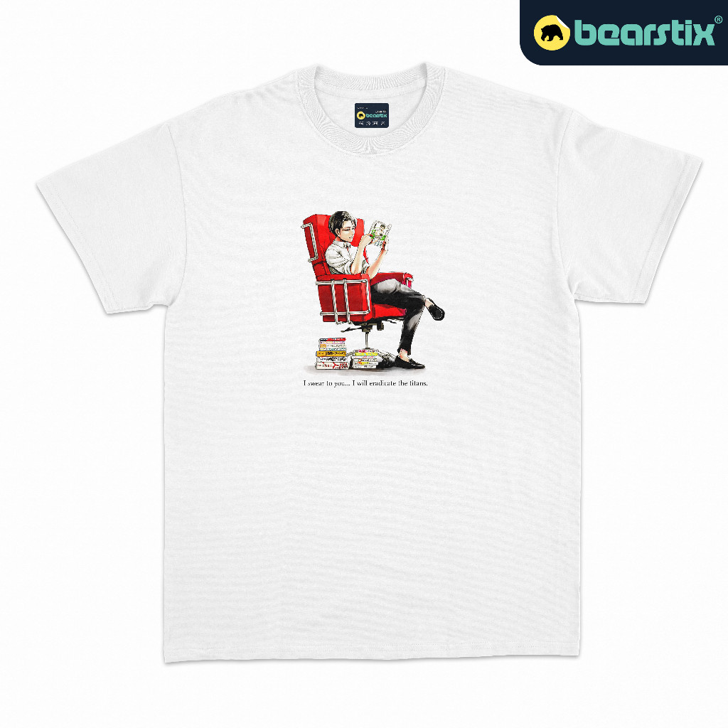 (COD) SHINZO - Kaos Levi Ackerman - Tshirt Uniqlo X Attack On Titan - Baju AOT - Tshirt Anime Street