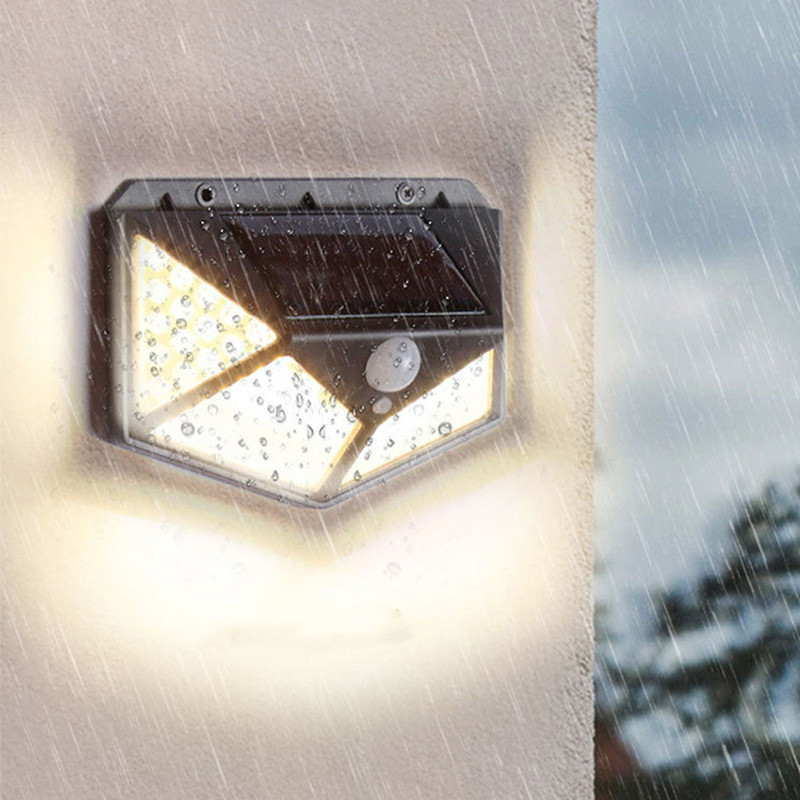 Lampu Taman 100 LED Solar Tenaga Surya Dengan Sensor Gerak Lampu sensor Tenaga Surya 100 LED