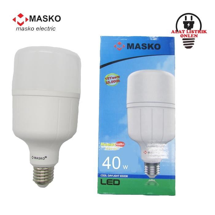 MASKO LED Sumo E27 Lampu Putih / Kuning 40W 40 Watt W 40Watt Bohlam - Putih ORIGINAL