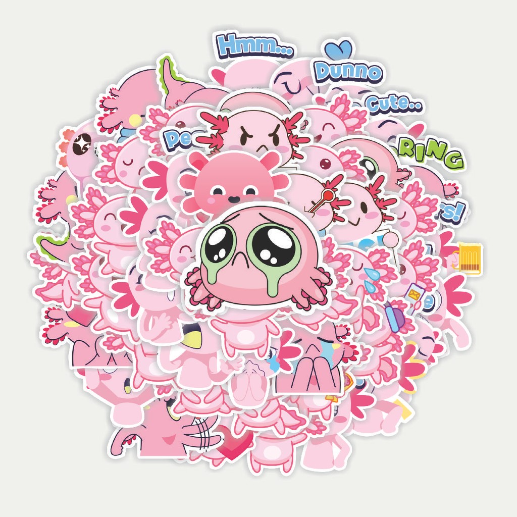 

Sticker Pack Stiker Hewan Axolotl | Sticker TUMBLR | Stiker LAPTOP KOPER HELM