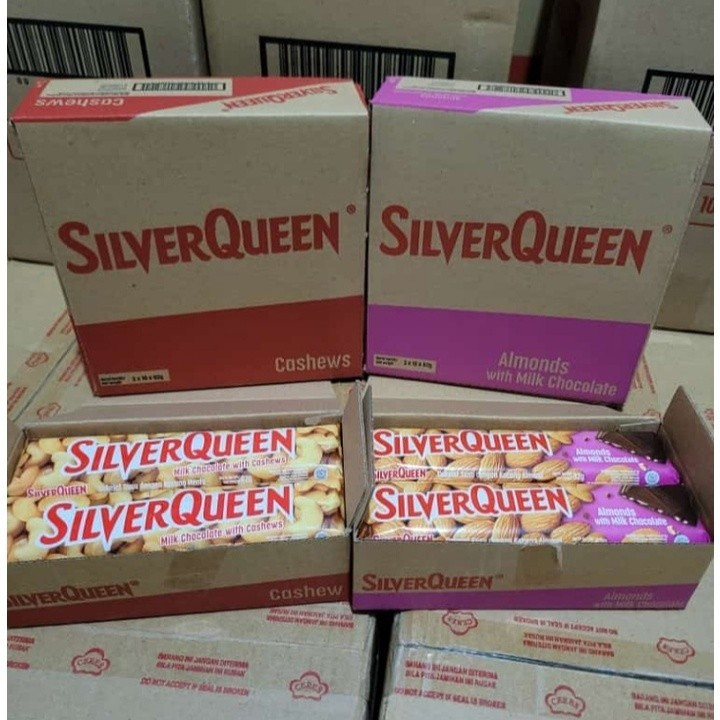 

PROMO Silverqueen Mede/Almond 55/ 58 gram 1 box (isi 10 pcs)