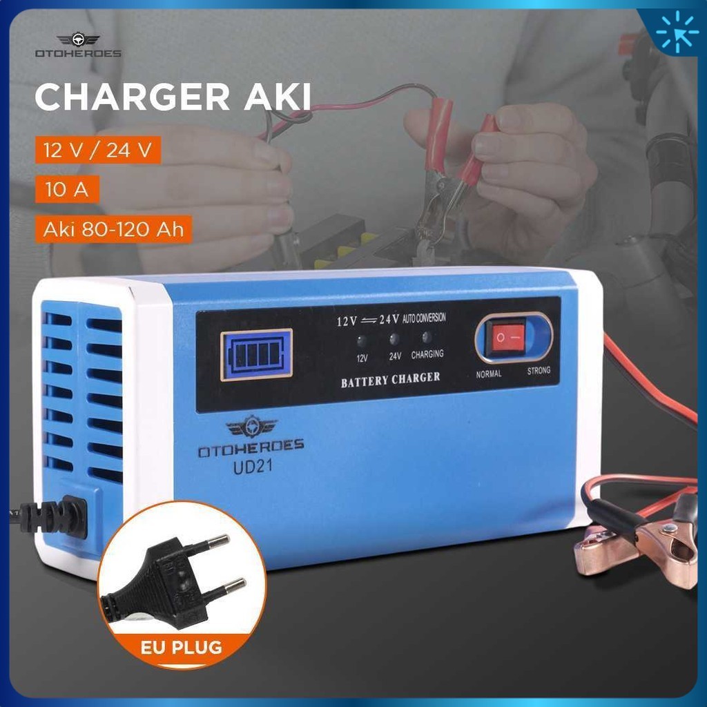 OTOHEROES Charger Aki Mobil Motor Battery Charger 12/24V 10A - UD21