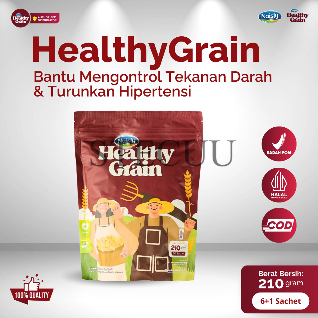 

HealthyGrain Multigrain Alami Bantu Turunkan Hipertensi dan Stabilkan Tekanan Darah 1 Pouch