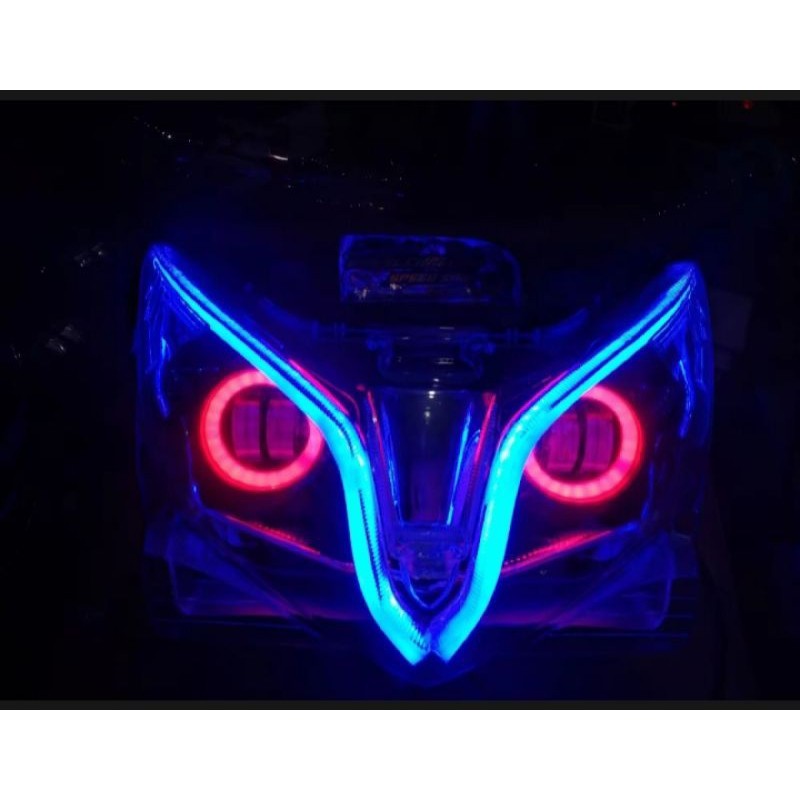 Reflektor Lampu Depan Honda Vario 125 techno model Custom Daymaker alis warna | Vario 125 bohlam kzr