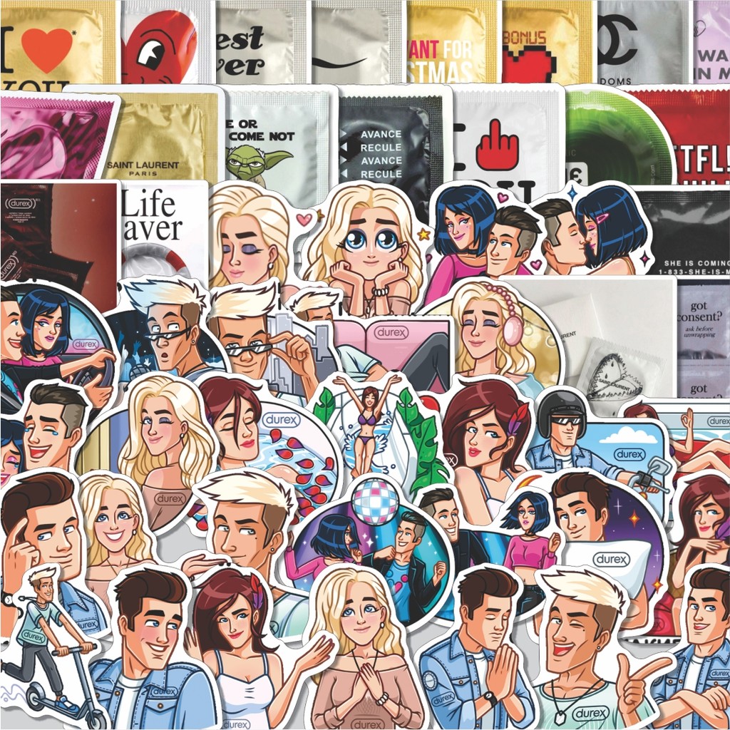 

Stiker Cutting Pack Stiker Vk Durex Isi 100Pcs Series Aesthetic Lucu Keren Untuk Koper Bahan Vynil