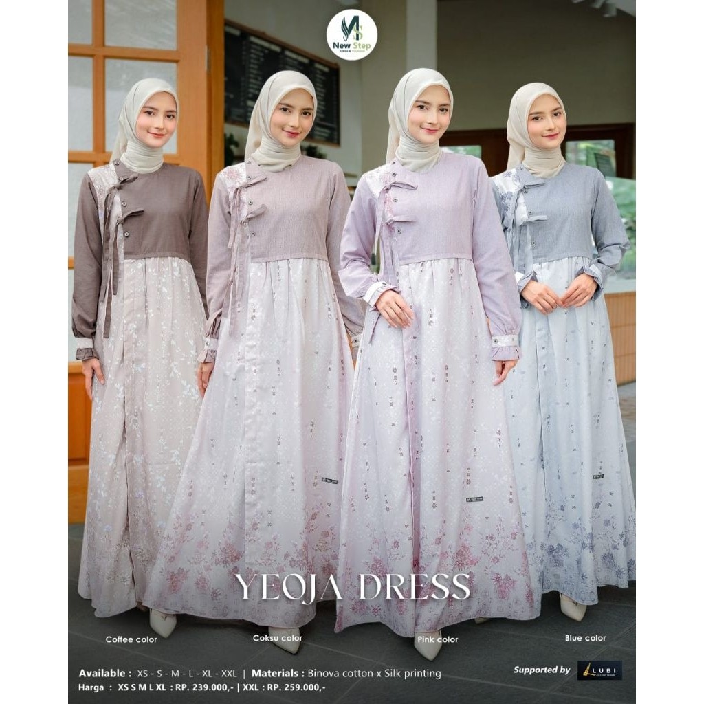 Yeoja Dress by New Step Lubi | Gamis Lubi Kekinian | Gamis New Step Terbaru | Gamis Hanbok | Gamis J