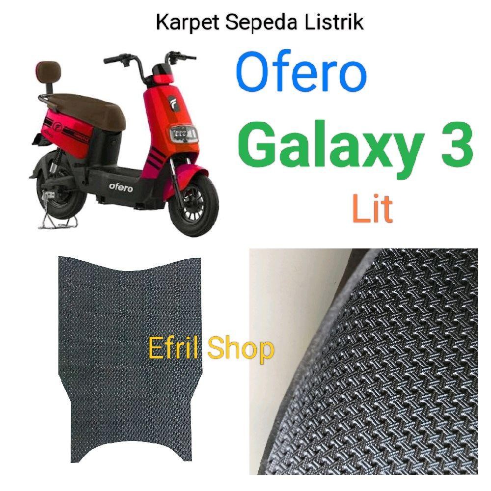 Karpet Sepeda Listrik Ofero Galaxy 3 Lithium Bahan Karet Motif