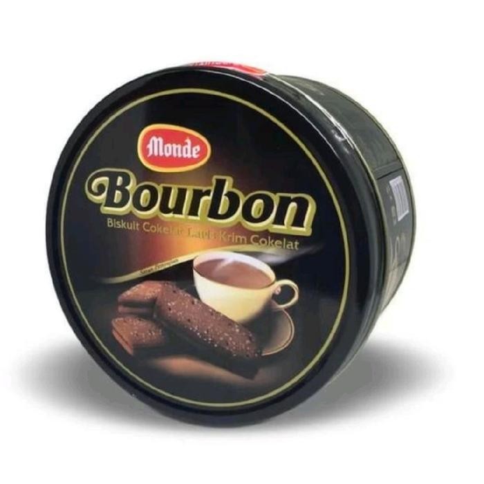 Monde bourbon biskuit coklat 500gr kaleng