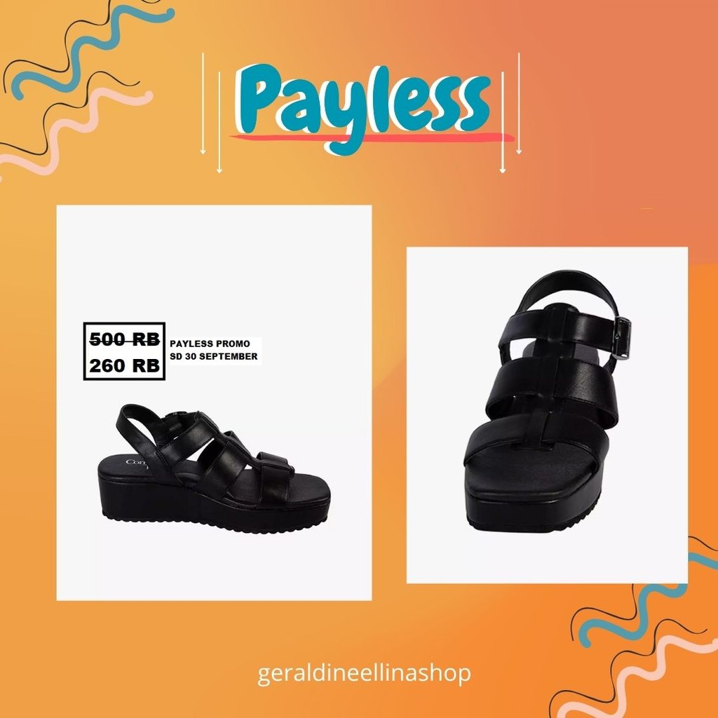 Sepatu wedges wanita seri COMFORT PLUS CASSIDY   PAYLESS 100% ori