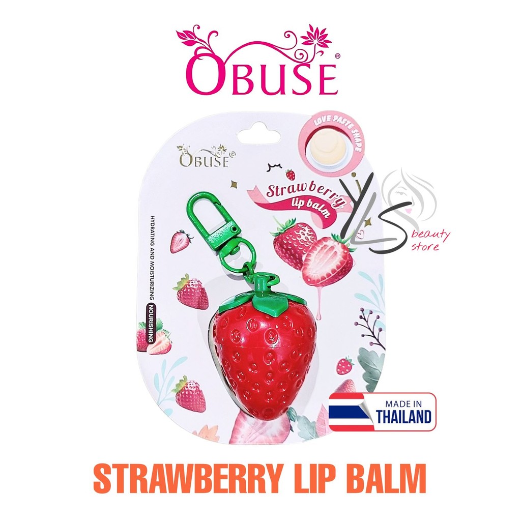 OBUSE STRAWBERRY MAGIC LIP BALM - PELEMBAB BIBIR ORIGINAL THAILAND