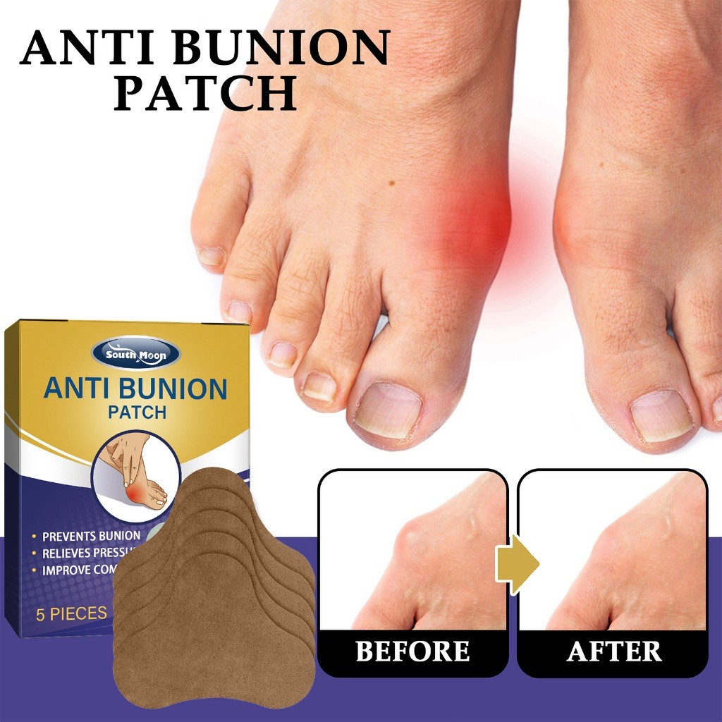 South Moon Anti Bunion Patch 5pcs Bunion Gout Pain Relief Patch Valgus Herbal Care Patch Bunion Pain