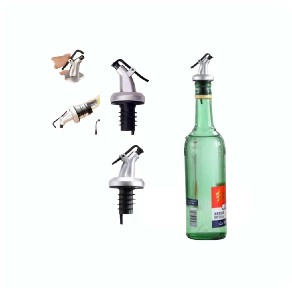 Aesthetic Tutup Botol Serbaguna Tutup Kaca Botol Minyak Kecap Sirup Silver Simpel & Unik