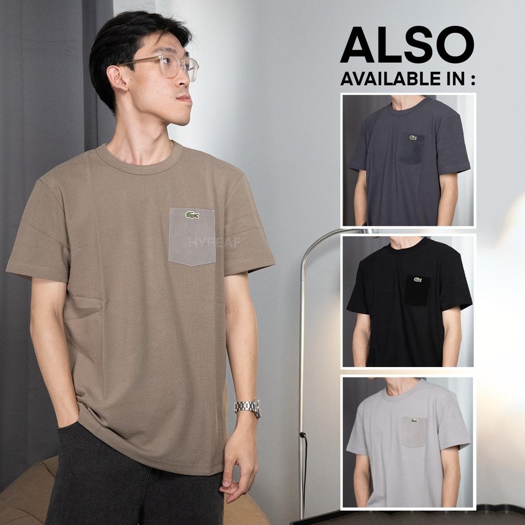 LACOSTE Breast Pocket Cotton Tshirt Tee Authentic / Baju Kaos LACOSTE Original
