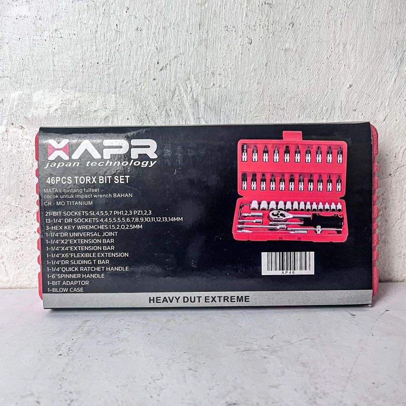 kunci socket apr ap46 driver metrik socket rachet kunci rachet 46 pcs KUNCI SOK SET