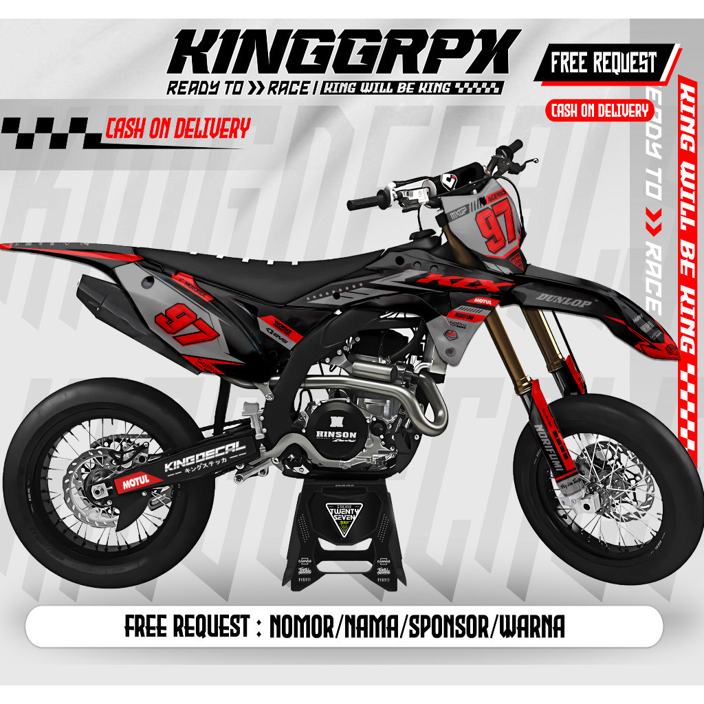 DEKAL / DECAL    KLX GORDON FULL BODY /  GORDON /  STIKER VARIASI KLX GORDON /  KLX 45