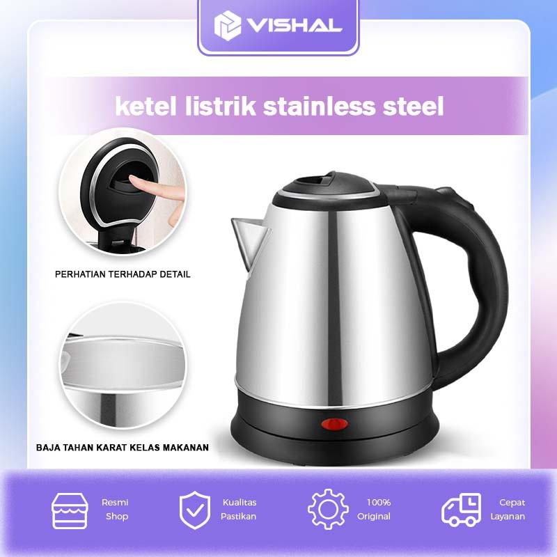 VISHAL Teko Listrik 2L / Teko Elektrik / Pemanas Air Pembuat Kopi Teh  VS-1801