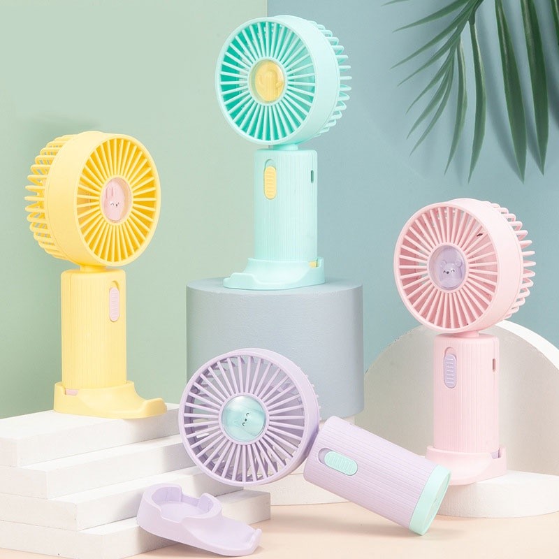 Ki5663 Kipas Tangan Rechargeable / Kipas Mini Genggam Portable Karakter / Kipas Angin Kecil Mini Fan