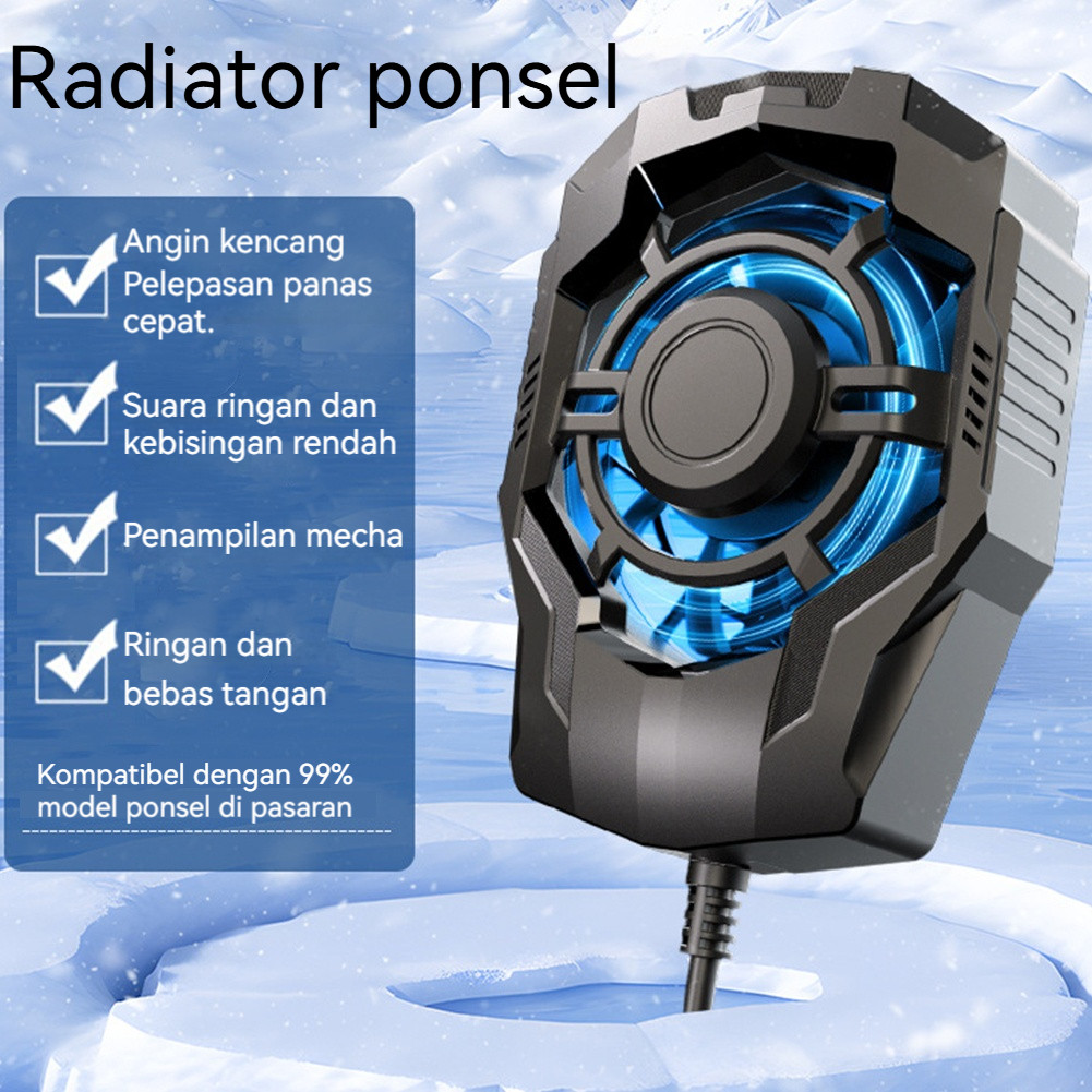 F18 Kipas Pendingin HP Gaming Cooler Radiator Tanpa Kabel untuk Pemain