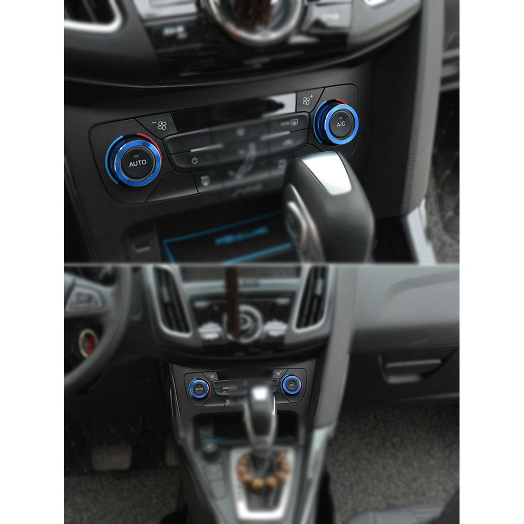 For Ford Focus 2015-2018 ST RS Wagon Kuga/Escape 2017-2019 Car AC Heat Control Swit Trim Ring Cover 