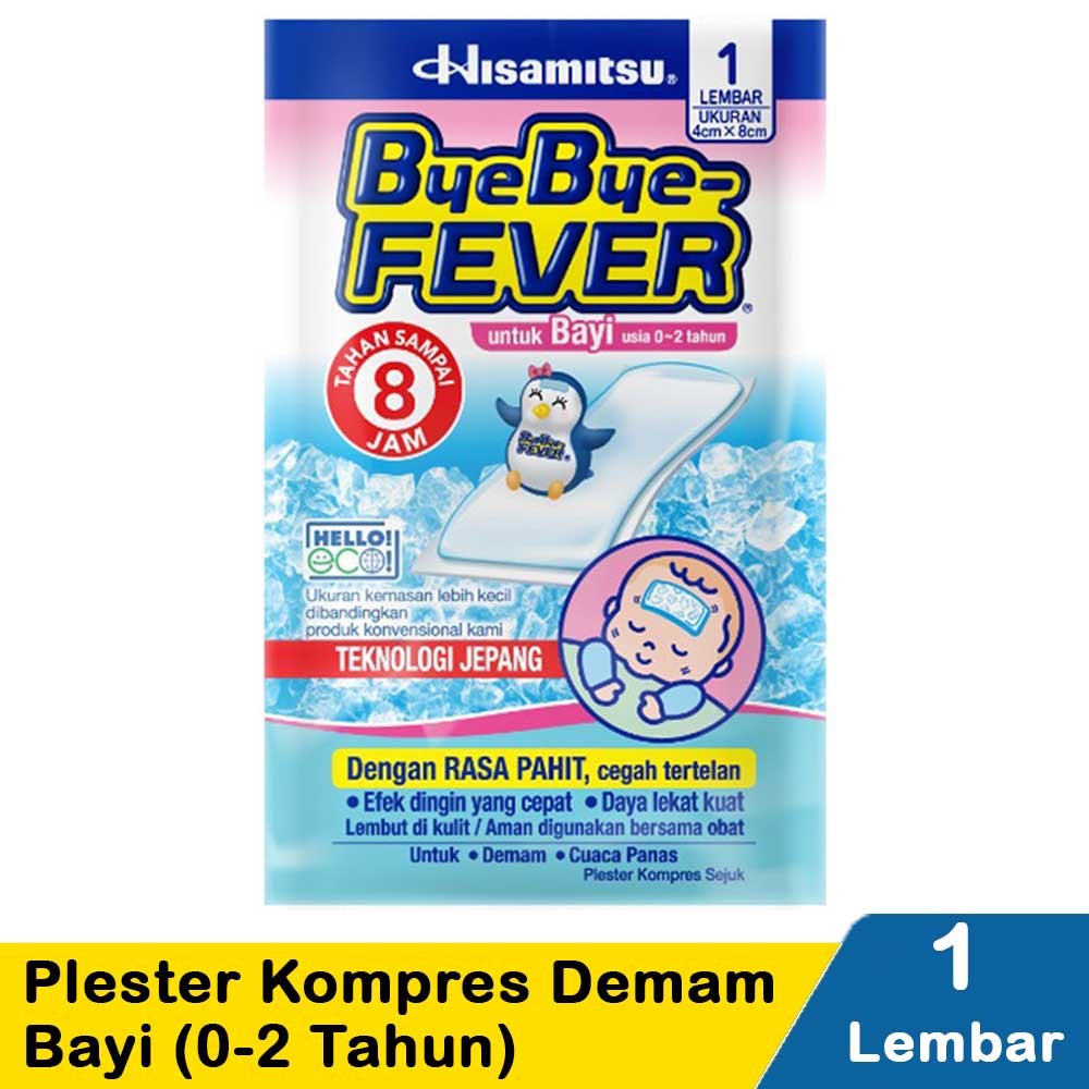 HISAMITSU PLESTER KOMPRES DEMAM BABY BYE BYE-FEVER 4x8cm