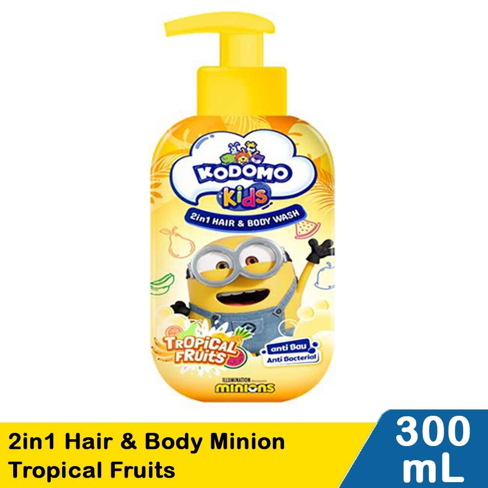 KODOMO KIDS 2IN1 HAIR & BODY MINION TROPICAL FRUITS 300mL