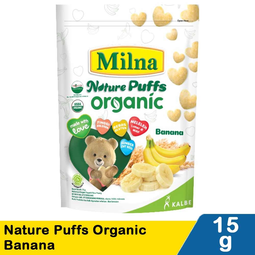Milna Nature Puffs Organic Banana 15G