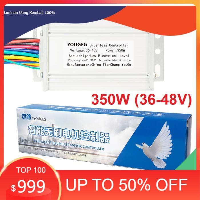 Kontroler Sepeda Listrik Motor Elektrik Kontrol BLDC 36V 48V 64V 350W 500W 1000W Watt Universal Brus