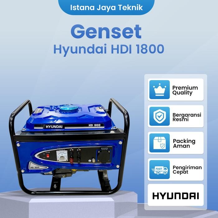 GENSET 1000 WATT HYUNDAI HDI 1800 Generator Portabel Gasoline (bensin)