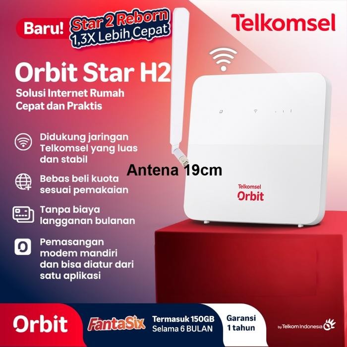 Modem Wifi Huawei Orbit Star H2 Free 150GB+Antena Penerus Star 2 B312 - Star H2+Ant19