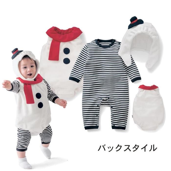"S.LN.S" - Snowman romper kostum natal anak Baby christmas costume - 80