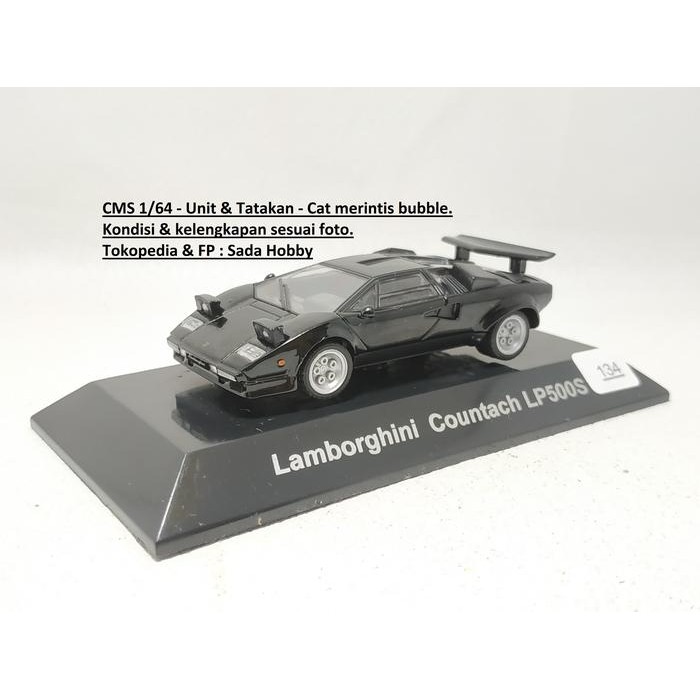HW  Diecast CMS 1/64 Lamborghini Countach LP500S Hitam