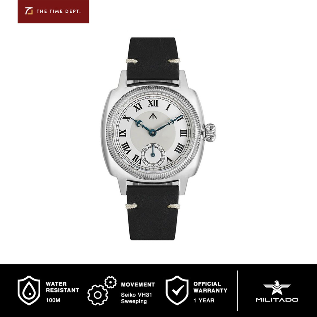 Militado ML03 1926 Oyster Homage 36MM Roman Markers Quartz Jam Tangan Vintage Klasik Mesin Seiko VD7