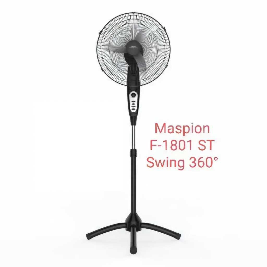 Maspion Kipas Angin F 1801 ST 1801ST F1801ST Berdiri Baling Besi 18inch Oscilation Berputar 360 Dera