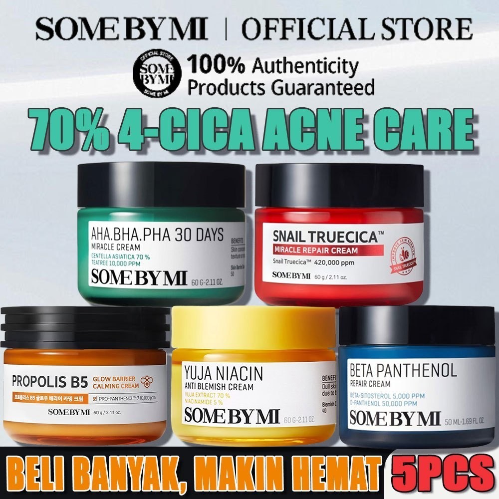 SOME BY MI Yuja Niacin Anti Blemish Cream 60g / SOME BY MI Aha Bha Pha 30 Days Miracle Moisturizer C