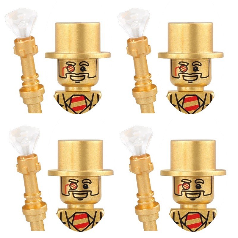 PG999 71001 Electroplate Plating Gold rome Mr. Mr Gold Buig Blocks Action Figure Toys