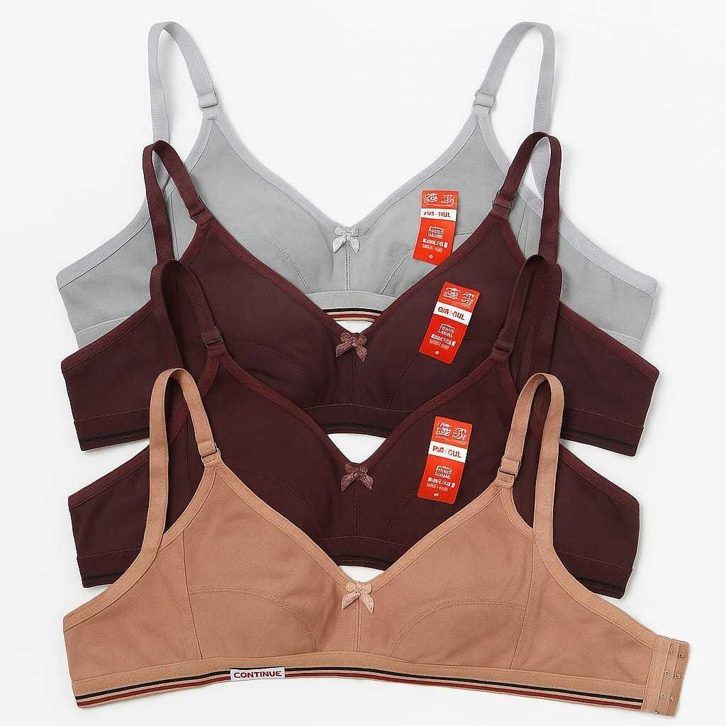 Bra Wanita Tanpa Kawat Tanpa Busa BH Cewek Remaja Dewasa Sehari-hari Tidur Santai Olahraga