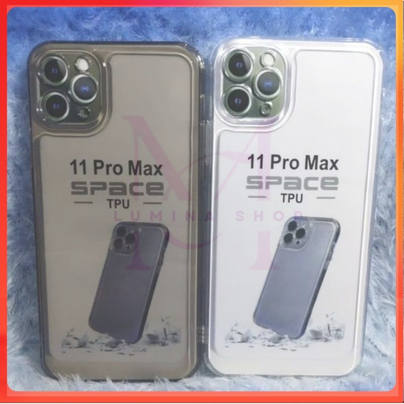 PROMO+COD Softcase Casing Clear Space iPhone 11 Pro max Slikon transparan dan pelindung belakang hp+