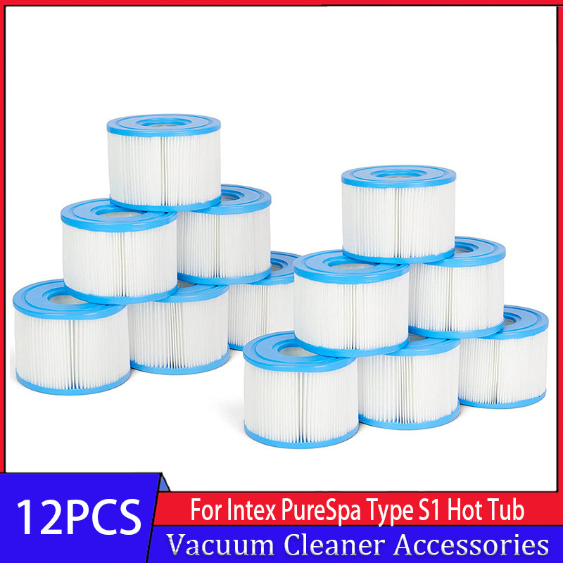 12pcs Pool Filters Cartridges Type S1 for Intex for PureSpa Hot Tub Filter Cartridge Swimming Pool S