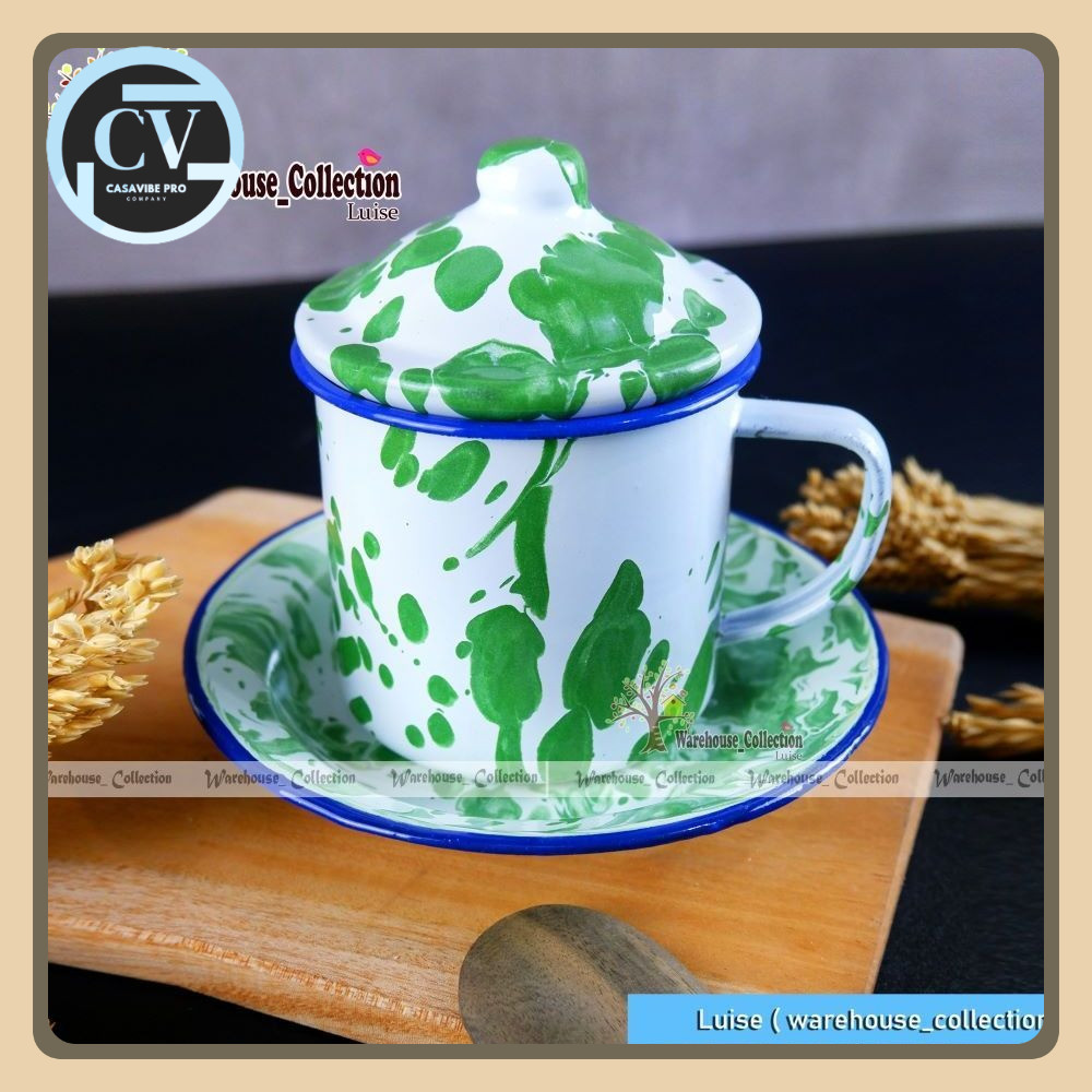 GELAS  CANGKIR SENG 7cm +LEPEK / MUG 8cm TUTUP +LEPEK/ MANGKOK SENG +LEPEK JADUL BLIRIK/LURIK/ hrg-s