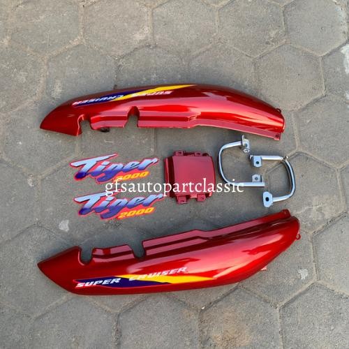 Cover Body Tilas Tiger Lawas Tilam Set Begel Striping Biru Kuning