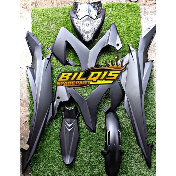 cover fullset body halus satria fu facelift fu fl hitam doff plus lampu depan
