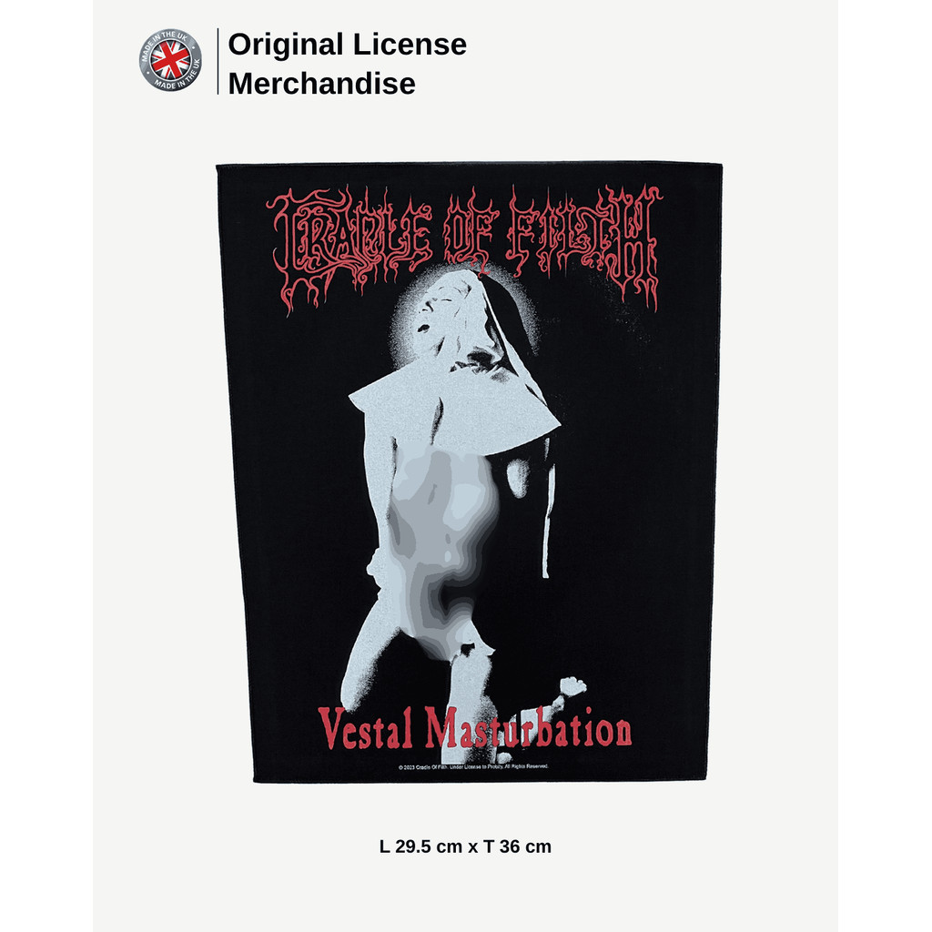 CRADLE OF FILTH VESTAL Patch Emblem Badge Bordir Jahit Band Musik Original