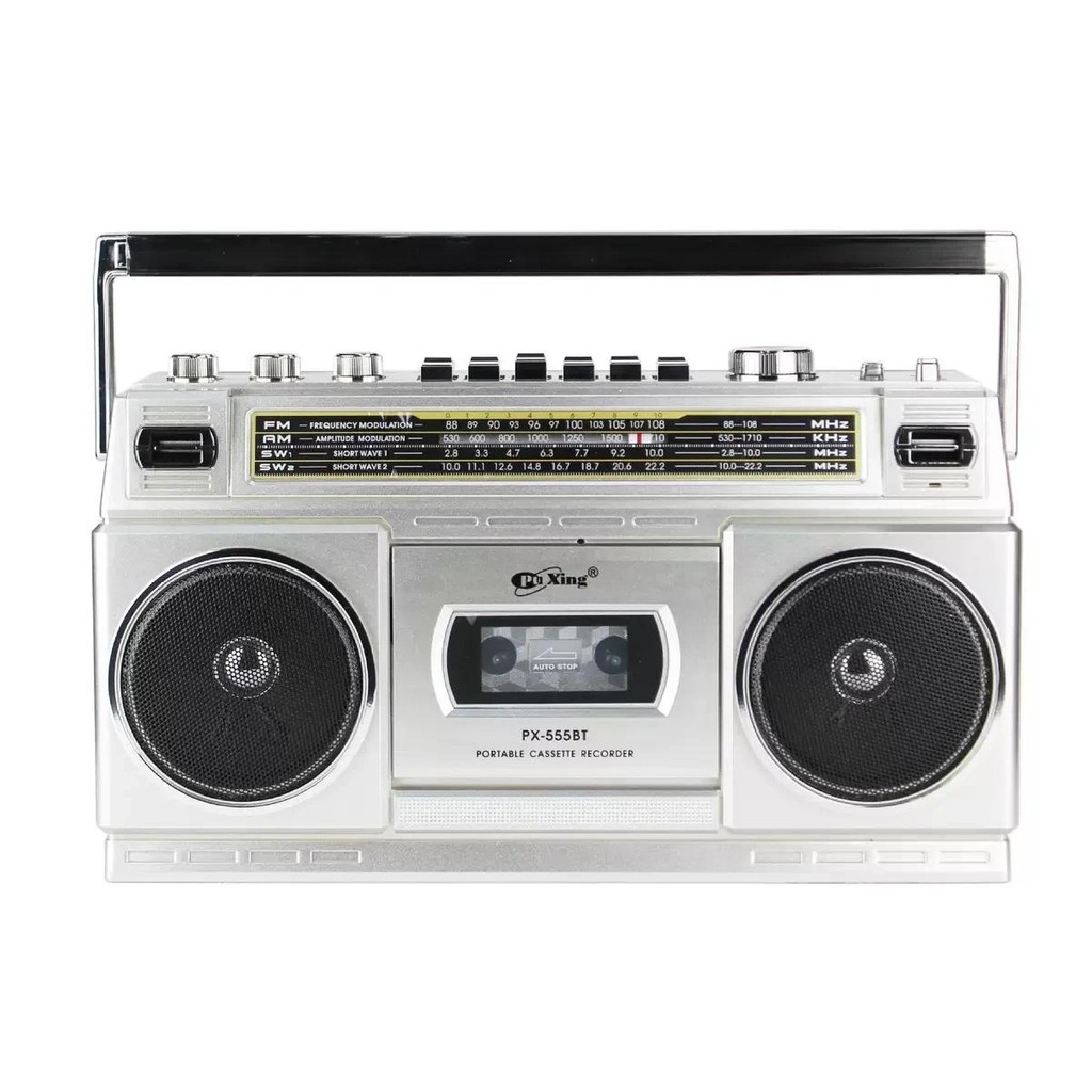 Puxing New Retro Cassette Tape Recorder Stereo Wireless Bluetooth Speakers Nostalgic Portable FM Rad