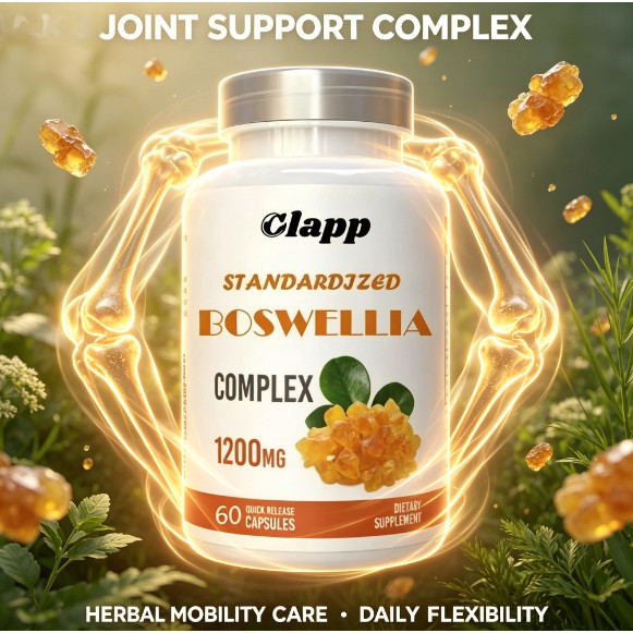 Clapp Boswellia Complex 1200mg - Joint Support & Mobility Supplement | Anti-Inflammatory Formula 60 