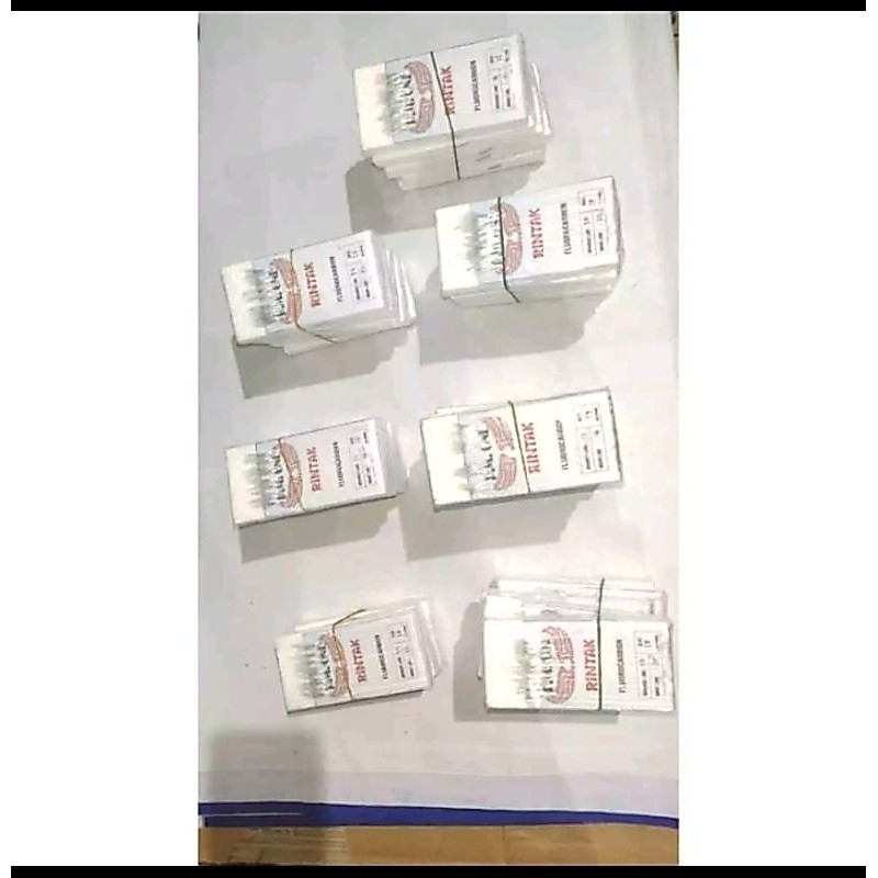 RINTAK PUTIH FLOUROCARBON 8 LBS , 10 LBS , 12 LBS , 14 LBS , 18 LBS , 20 LBS , 23  LBS